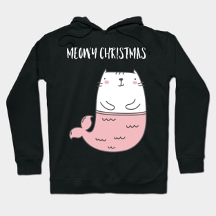 Mermaid Christmas cat Hoodie